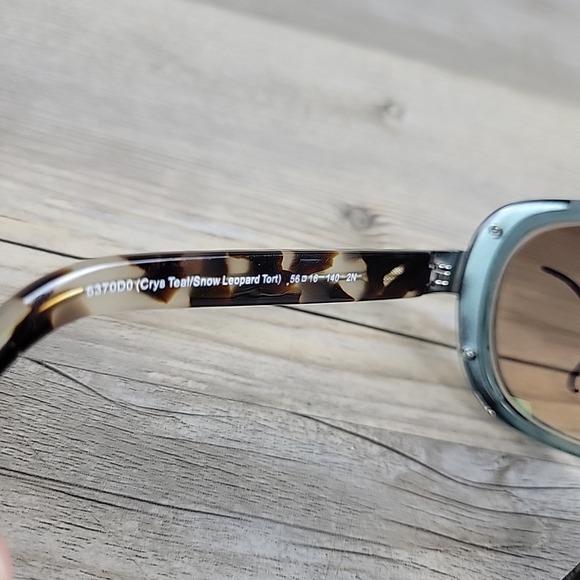 COACH HC 8172 5370D0 CRYSTAL TEAL SNOW LEOPARD TORT 56-16-140 FRAMES ONLY‎ main image 4